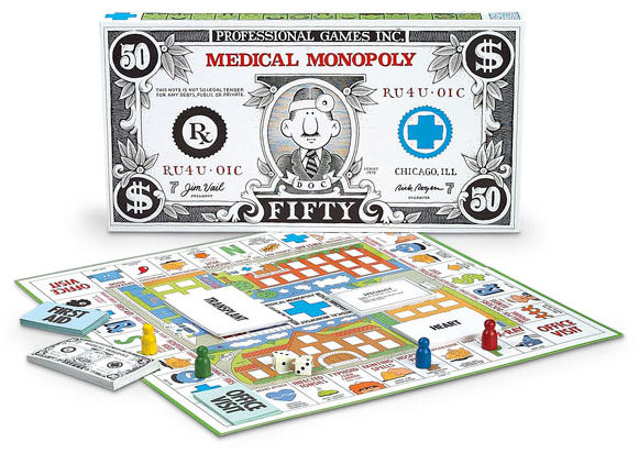 Medical Monopoly Game Board Details